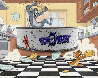 Cat & Mouse Cartoon Powerlifting Belt | Heavy Duty Gym Waist Support