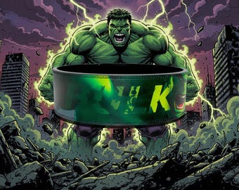 Green Titan Power Lever Belt | Comic-Style Gym Waist Support