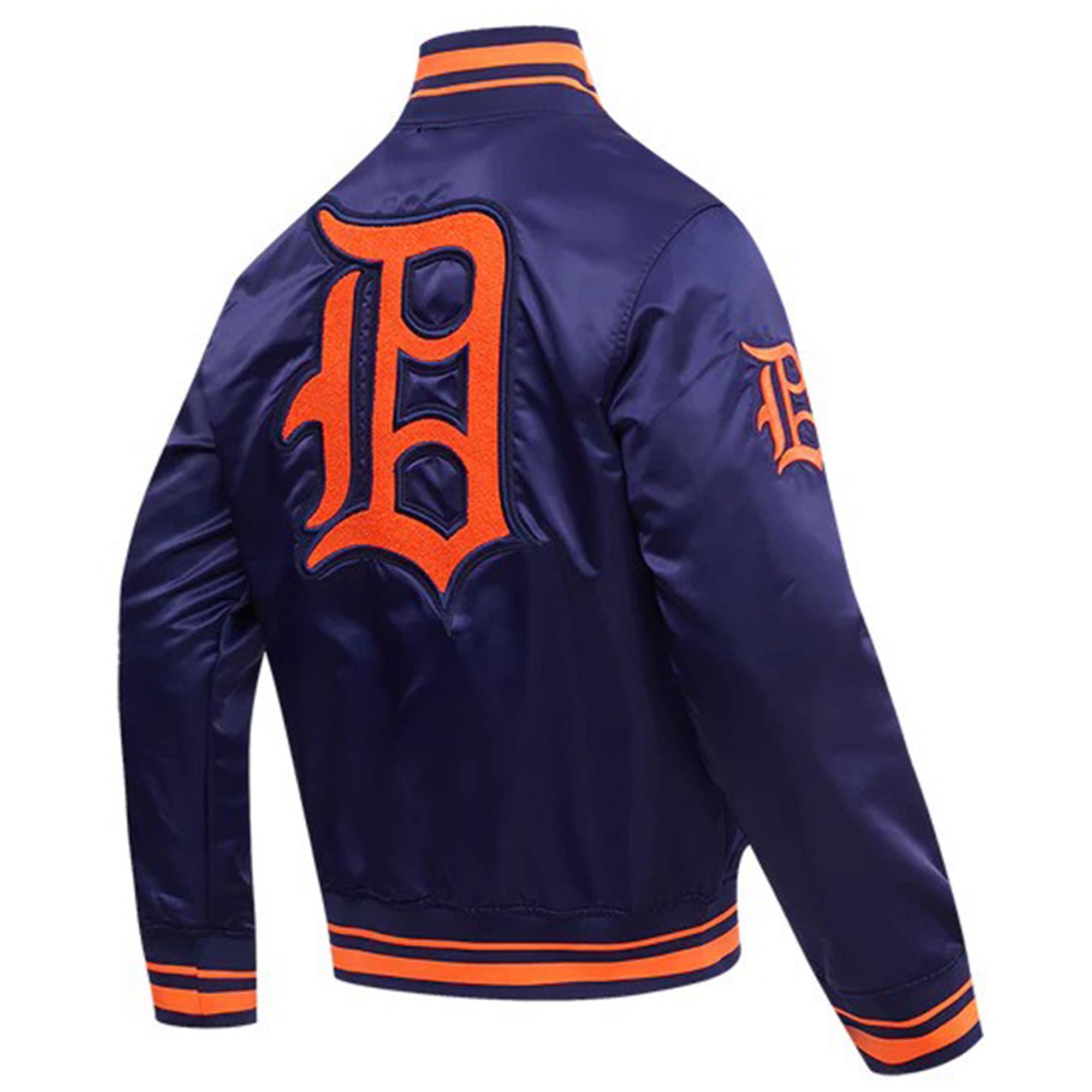 Detroit Tigers Satin Varsity Jacket: Retro Baseball Bomber