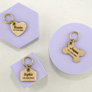 Personalized Wood Dog Tag: Engraved Maple Pet ID, Eco-Friendly