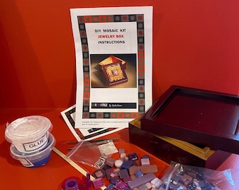 DIY Mosaik Schmuck Box Kit, DIY Mosaik Box Kit, DIY Treasury Box Kit, Mosaik Kit, Schmuck Box Kit, Andenken Box Kit, Do-It-Yourself Mosaike