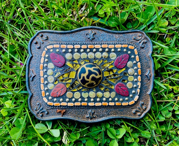Mosaic Belt Buckle ,belt Buckle, Mosaic Design, Statement 