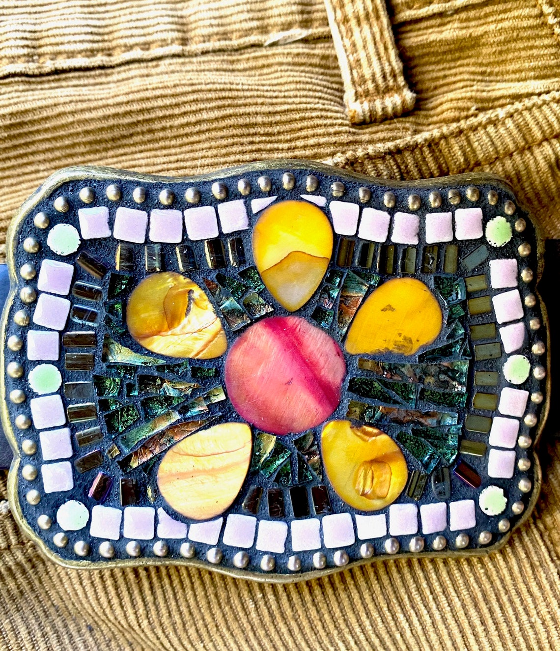 Mosaic Belt Buckle ,belt Buckle, Mosaic Design, Statement Belt Buckle