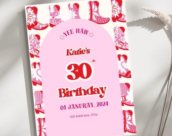 Cowboy Party Invitation Template