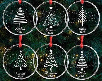 Personalized Christmas Ornament, Custom Christmas Tree Name Ornaments for Family 2026, Kids Names Holiday Gifts