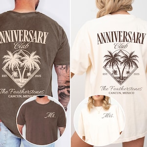 Matching Anniversary Couple Shirts: Custom Mr & Mrs Comfort Colors Tees