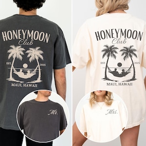 Custom Mr and Mrs Shirts,Couples Honeymoon Club Shirt, Just Married Shirt,Couples Matching Comfort Colors® Shirt,Honeymoon Gift For Newlywed
