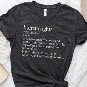 Human Rights Definition T-Shirt: Feminist Activist Anti-Trump Tee