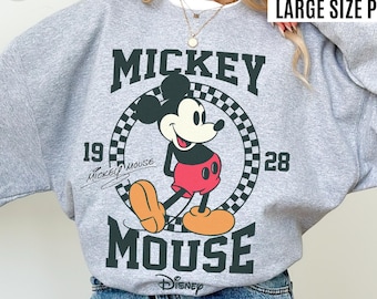 Retro Mickey Mouse Sweatshirt, Disney 1928 Mickey Shirt, Vintage Mickey Mouse Sweater, Disney Lover Gift, Disneyworld Vacation Mickey Shirt
