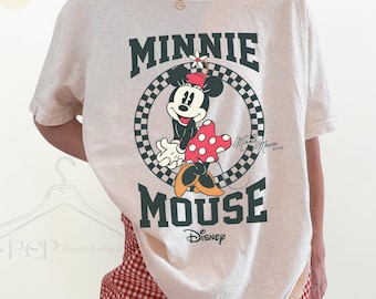 Comfort Colors® Retro Minnie Mouse Shirt, Disney Minnie T-Shirt, Vintage Minnie Mouse Tee, Disney Lover Gift, Girls Disneyworld Vacation Tee