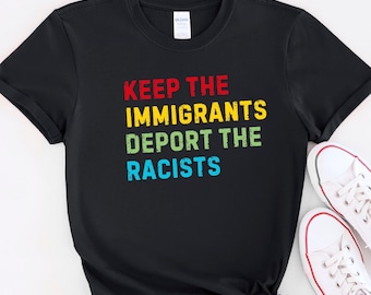 No Human is Illegal Tee: Antirassistisches Pro-Immigration Shirt, Anti-Trumpf Merch, Politisches Protest T-Shirt, Anti-Maga