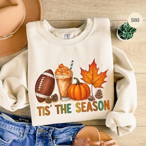 Tis The Season Sweatshirt: Cozy Fall Pumpkin Design