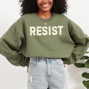Resist Sweatshirt: Political Activist Cotton-Blend Fleece