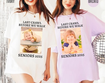 Custom Baby Photo Graduation Comfort Colors Shirt: Senior Gift