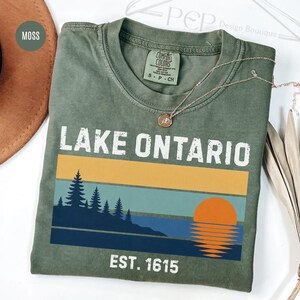 Comfort Colors® Lake Ontario Tee, Anti Trump Shirt, Lake Ontario Great Lake Tee, Great Lakes Sunset Graphic T-Shirt, Lake Ontario Forever image 9