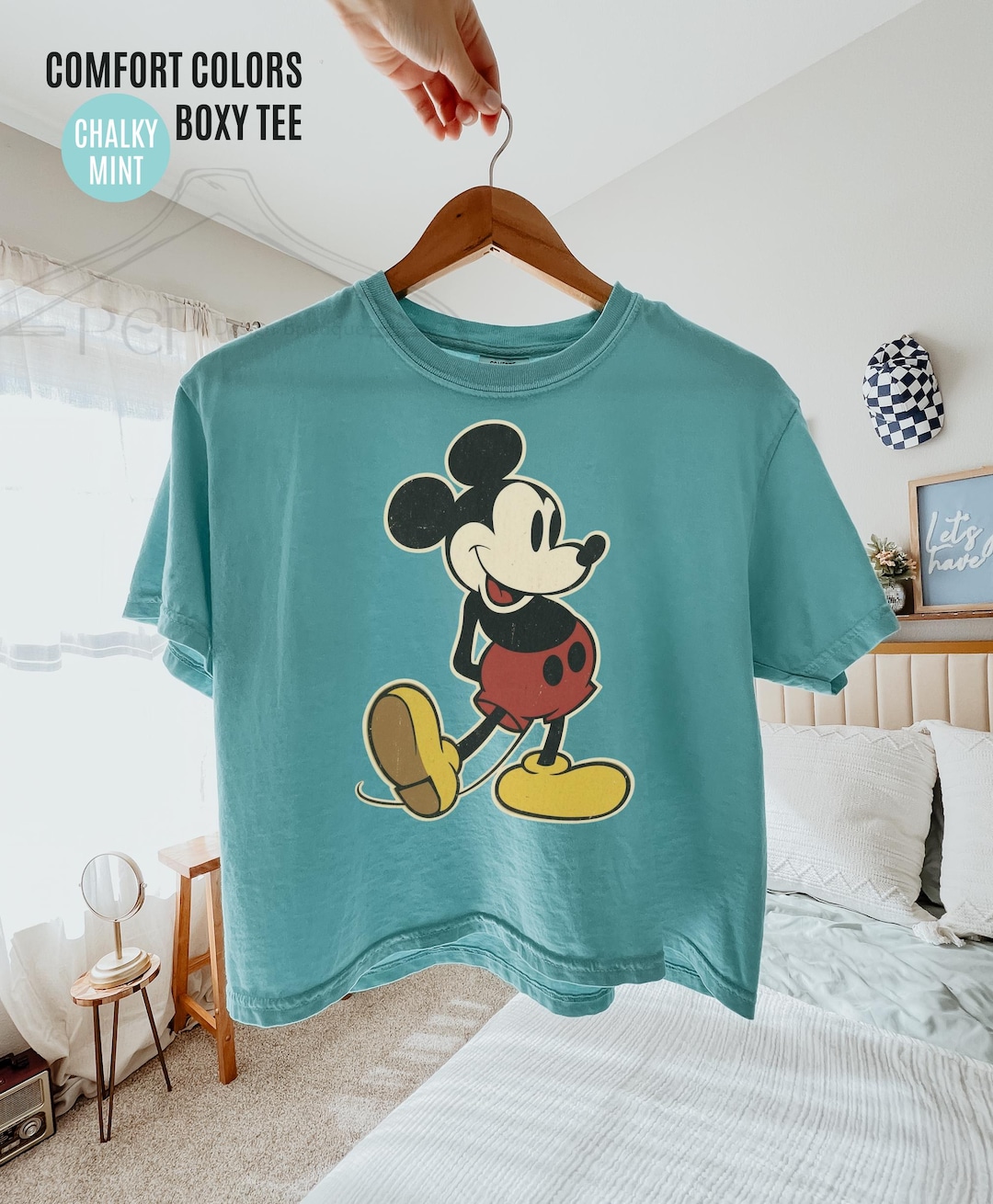 Comfort Colors® Retro Mickey Mouse Boxy Tee, Vintage Disney Mickey ...