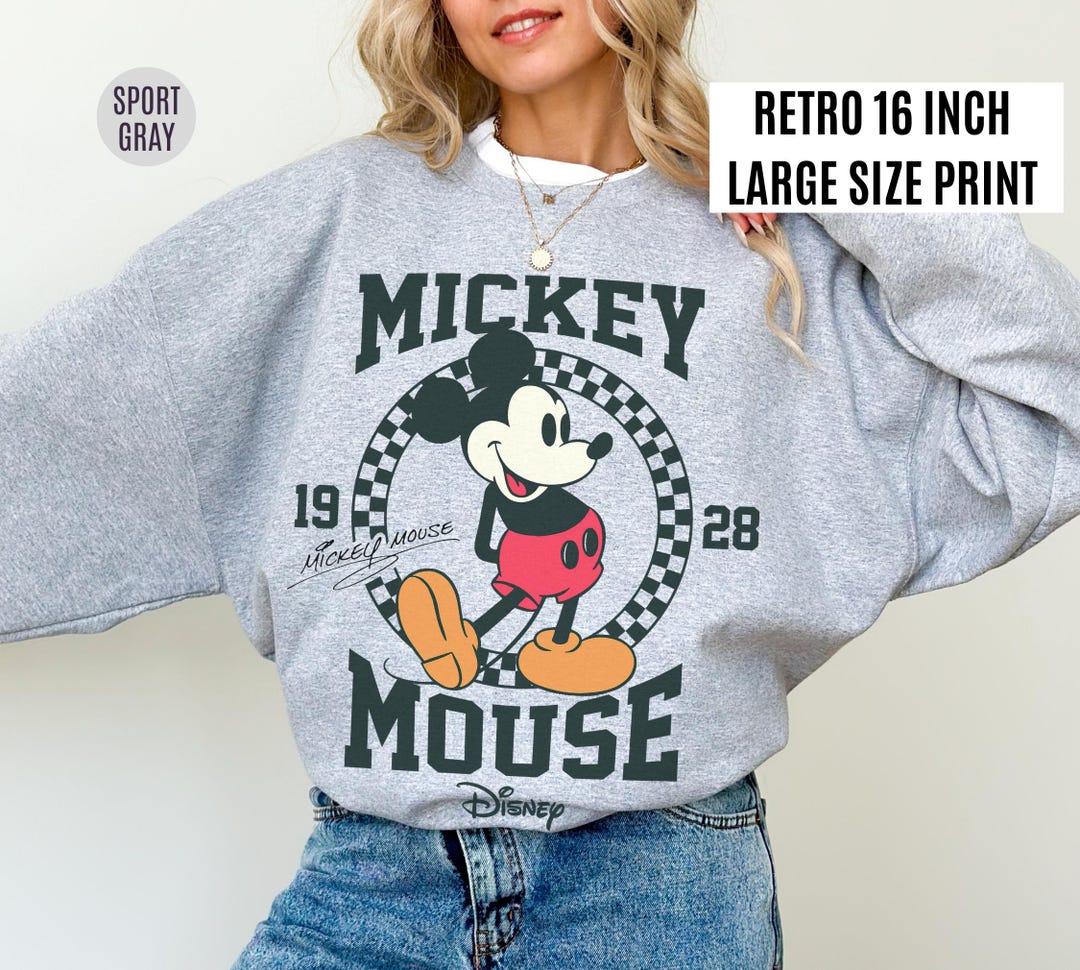 Retro Mickey Mouse Sweatshirt, Disney 1928 Mickey Shirt, Vintage