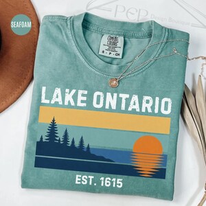Comfort Colors® Lake Ontario Tee, Anti Trump Shirt, Lake Ontario Great Lake Tee, Great Lakes Sunset Graphic T-Shirt, Lake Ontario Forever image 3