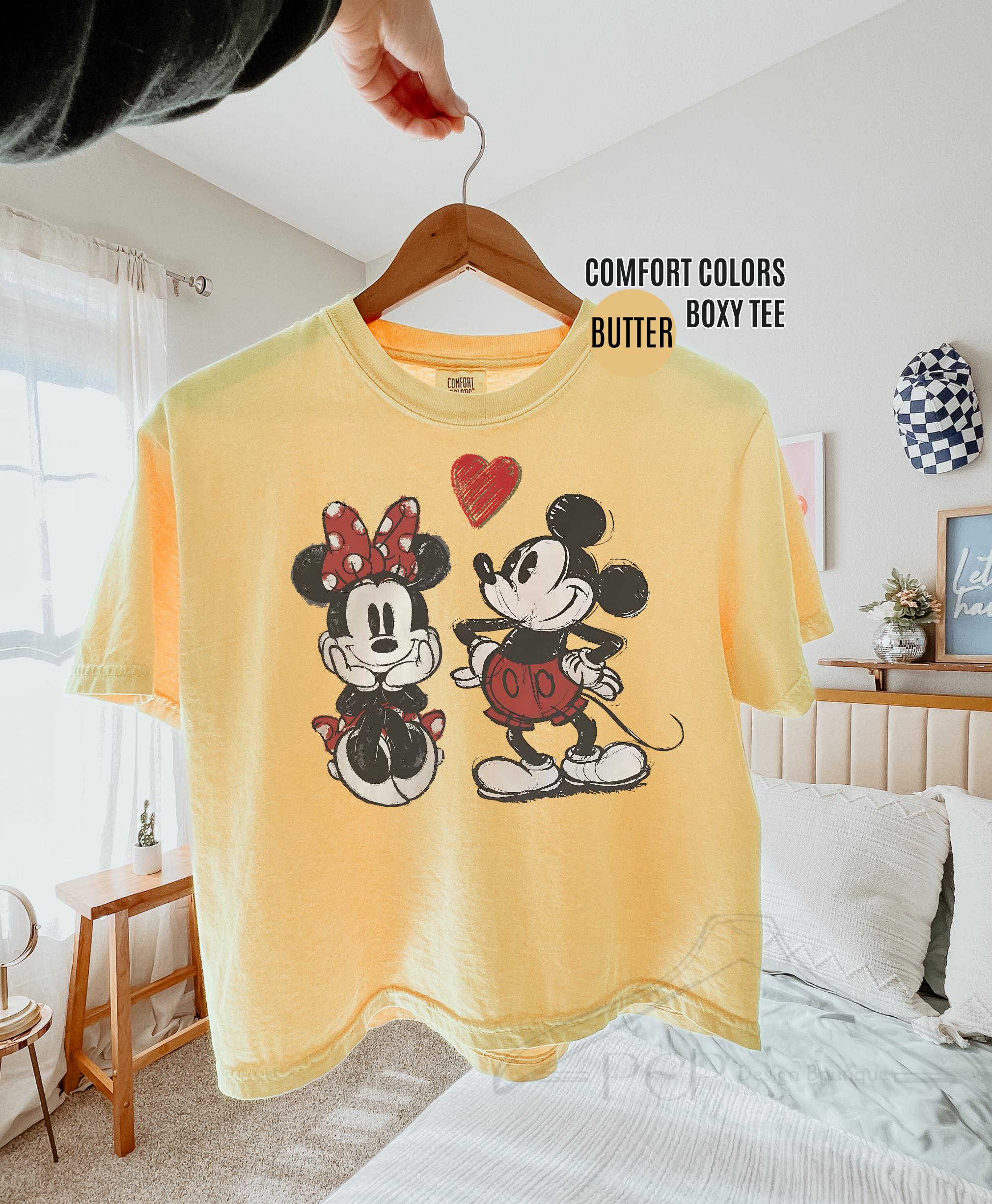 Comfort Colors® Retro Disney Boxy Tee, Mickey Mouse Cropped Tee
