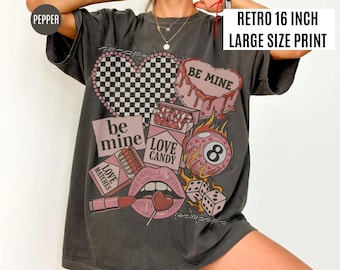 Koszulka z nadrukiem walentynkowym w stylu western comfort colors, koszulka walentynkowa retro coquette, koszulka walentynkowa retro western, kowbojka xoxo