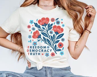 Subtle Anti Trump FDT Floral Shirt: Political Protest Tee