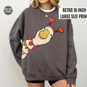 Moletom retrô de ganso para o Dia dos Namorados, Camiseta engraçada de ganso para o Dia dos Namorados, Sublimação para o Dia dos Namorados, Camiseta "XoXo Seja Meu/Minha", Camiseta fofa de ganso retrô com estampa de amor imagem 3