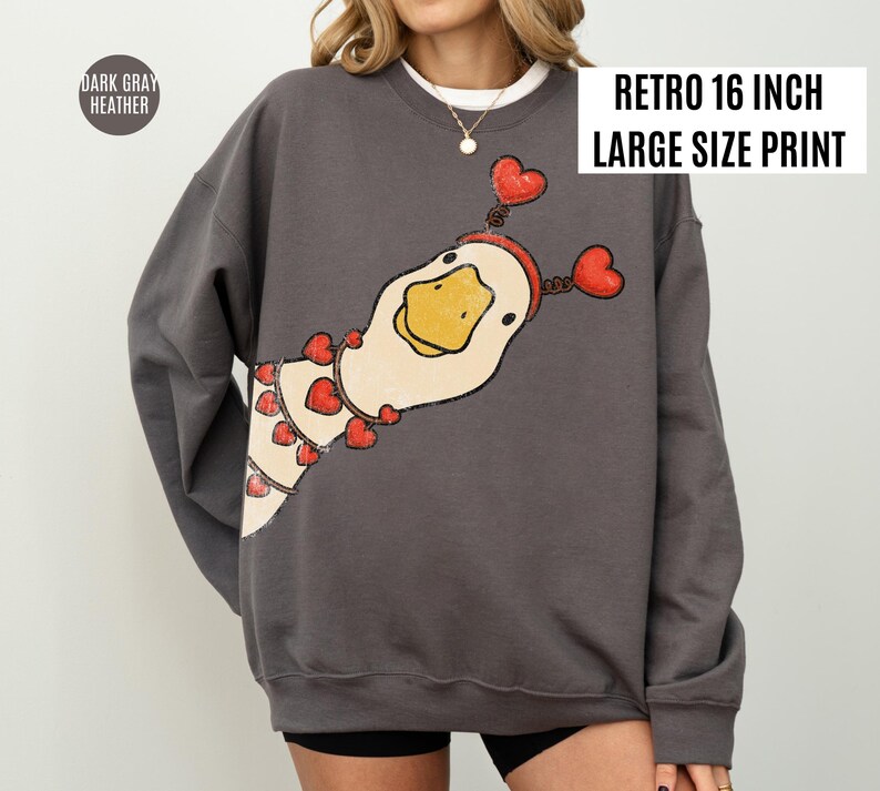 Moletom retrô de ganso para o Dia dos Namorados, Camiseta engraçada de ganso para o Dia dos Namorados, Sublimação para o Dia dos Namorados, Camiseta "XoXo Seja Meu/Minha", Camiseta fofa de ganso retrô com estampa de amor imagem 3