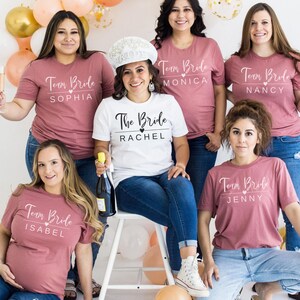 Personalized Team Bride Shirts: Custom Hen Party T-shirts, Matching ...