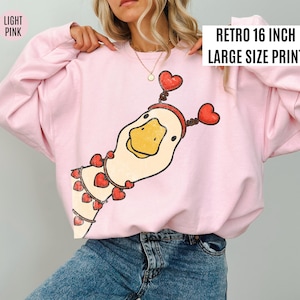 Moletom retrô de ganso para o Dia dos Namorados, Camiseta engraçada de ganso para o Dia dos Namorados, Sublimação para o Dia dos Namorados, Camiseta "XoXo Seja Meu/Minha", Camiseta fofa de ganso retrô com estampa de amor imagem 1
