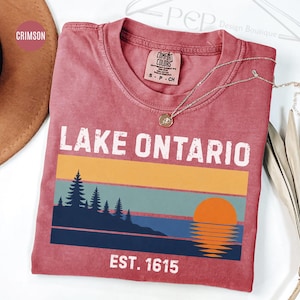 Comfort Colors® Lake Ontario Tee, Anti Trump Shirt, Lake Ontario Great Lake Tee, Great Lakes Sunset Graphic T-Shirt, Lake Ontario Forever image 10