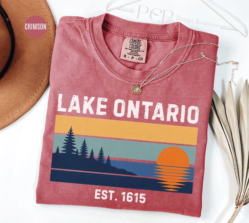 Comfort Colors® Lake Ontario Tee, Anti Trump Shirt, Lake Ontario Great Lake Tee, Great Lakes Sunset Graphic T-Shirt, Lake Ontario Forever image 10