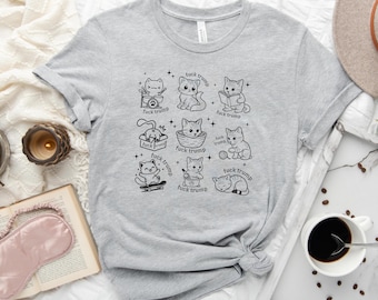 Retro Kitten Anti-Trump Tee: Snarky F*ck Trump Cat Shirt, Subtle FDT Tshirt, Satire Apparel