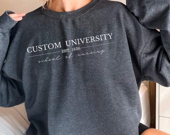 Custom University Sweatshirt: Personalized College Program Shirt