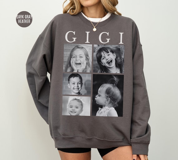Custom Gigi Sweatshirt, Kids Photo Collage Sweater, Mother's Day Gift For Grandma, Personalized Gigi Sweater, Custom Grandma Gift Sweatshirt