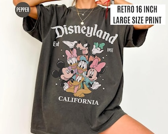 Comfort Colors Retro Disneyland Mickey and Friends Shirt, Disneyland Graphic Tee, Vintage Disney Vacation T-Shirt, Disney Characters Shirt
