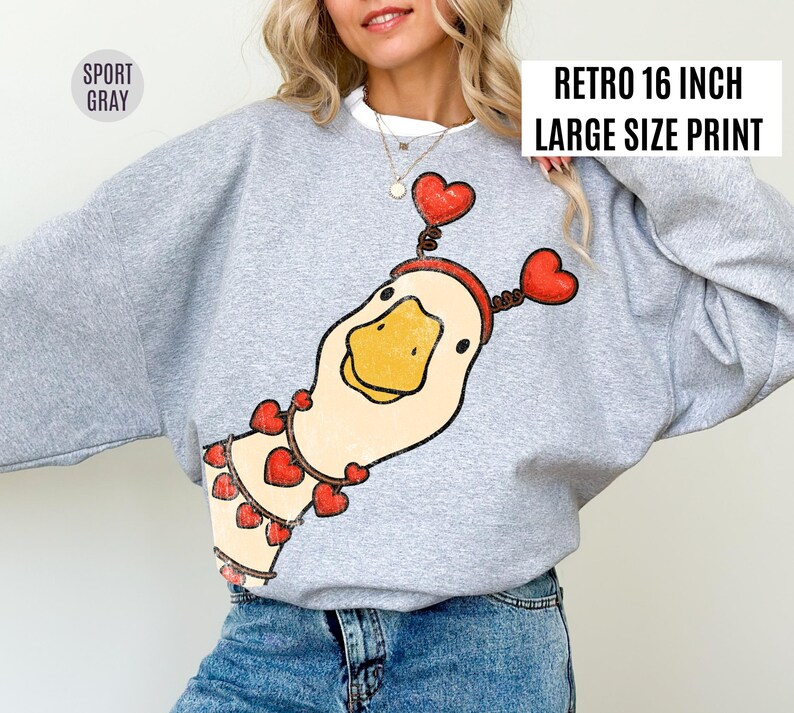 Moletom retrô de ganso para o Dia dos Namorados, Camiseta engraçada de ganso para o Dia dos Namorados, Sublimação para o Dia dos Namorados, Camiseta "XoXo Seja Meu/Minha", Camiseta fofa de ganso retrô com estampa de amor imagem 2