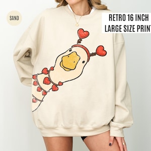 Moletom retrô de ganso para o Dia dos Namorados, Camiseta engraçada de ganso para o Dia dos Namorados, Sublimação para o Dia dos Namorados, Camiseta "XoXo Seja Meu/Minha", Camiseta fofa de ganso retrô com estampa de amor imagem 5