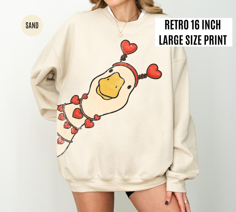 Moletom retrô de ganso para o Dia dos Namorados, Camiseta engraçada de ganso para o Dia dos Namorados, Sublimação para o Dia dos Namorados, Camiseta "XoXo Seja Meu/Minha", Camiseta fofa de ganso retrô com estampa de amor imagem 5