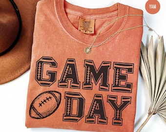 Comfort Colors Football Mom Shirt: Preppy Game Day Tee