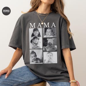 Custom Grandkids Photo Shirt: Comfort Colors Grandma Gift image 4