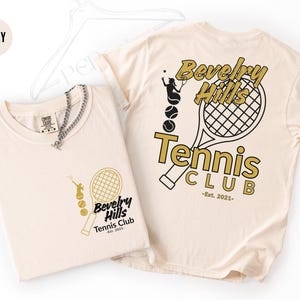Comfort Colors® Matching Tennis Club Tees, Personalized Tennis Club Shirt, Custom Player Tennis Tee, Tennis Coach Gift, Tennis Logo T-Shirt