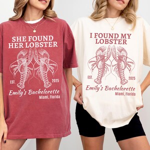 Ich habe mein Hummer Bachelorette Shirt gefunden: Comfort Colors Brautparty T-Shirt