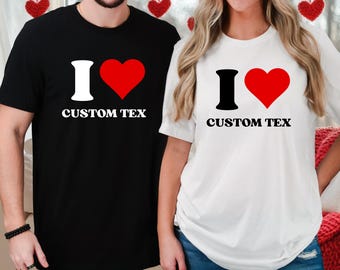 Camiseta personalizada "Te amo", camiseta de pareja personalizada, sudadera de San Valentín, regalo de San Valentín