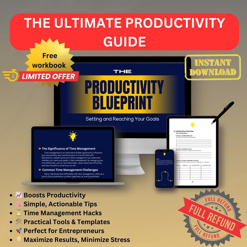 The Productivity Blueprint: Digital Ebook for Time Management, Goal ...