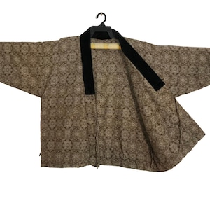 Vintage Haori Padded Hanten Kimono Japanese Traditional Cardigan Happi Jacket Noragi Jinbei Kilm Pattern Design B174 size XL