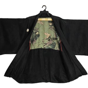 Vintage Noragi Kimono Hanten Jinbei Japanese Haori Happi Jacket Tomesode Pattern Design B056