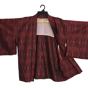 Vintage Noragi Kimono Hanten Jinbei Japanese Haori Cardigan Happi Jacket Art Design B001