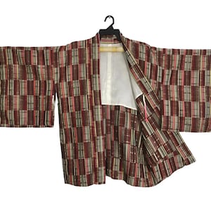 Vintage Noragi Kimono Hanten Jinbei Japanese Haori Cardigan Happi Jacket Pattern Seamless Japanese Style Vector Design B189 Size M-L