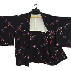 Vintage Kimono Japanese Traditional Noragi Haori Hanten Jinbei Cardigan Happi Jacket Design Yutaka Pattern B055