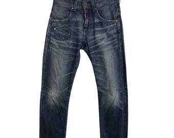 Vintage Edwin Blue Trip Half Selvedge Distressed Denim Jeans B105